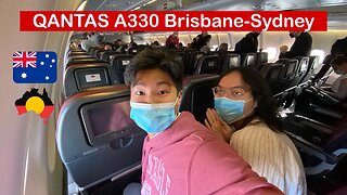 QANTAS A330 on a Short Domestic Flight (ECONOMY Class)