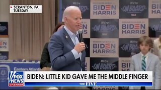 Biden: Little Kids Give Me The Finger All The Time