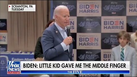 Biden: Little Kids Give Me The Finger All The Time