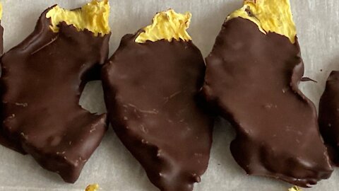 Chocolate Dipped Pineapple Slices