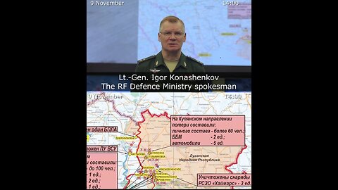 09.11.22 ⚡Russian Defence Ministry report on the progress of the deNAZIfication of Ukraine