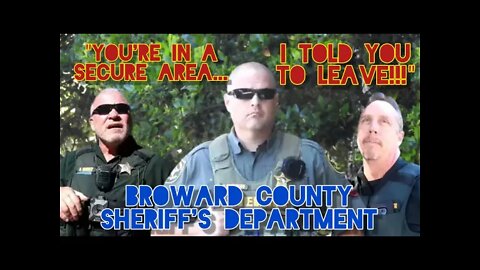 Ignoring Unlawful Orders. Intimidation Fail. Tucks Tail. Broward County Sheriff. Weston. Florida.