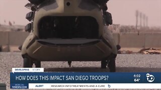 How does this impact San Diegan troops?