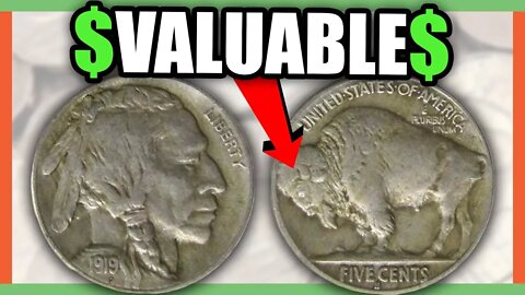 CHECK COIN COLLECTION FOR THESE RARE NICKELS WORTH MONEY - BUFFALO NICKEL ERROR COINS!!