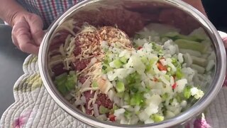 Haines solar cooker ,cooking meatloaf