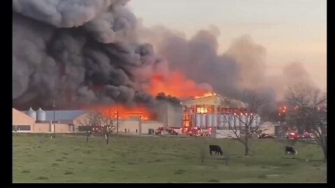 BREAKING Massive Fire large explosion at Feather Crest Farm Chicken Plant, Texas.