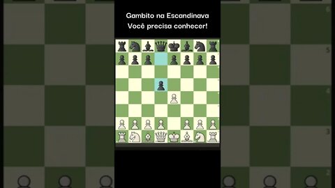 VOCÊ PRECISA CONHECER ESCANDINAVA COM GAMBITO #Shorts #Xadrez #Chess #Echecs #Ajedrez