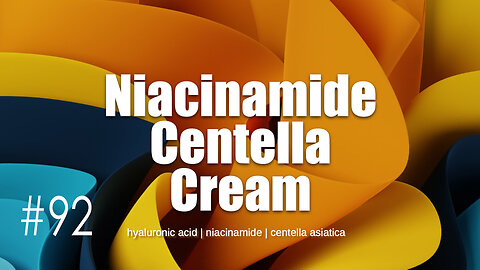 Niacinamide Centella Cream | DIY moist skincare | gel cream hydrating moisturizer