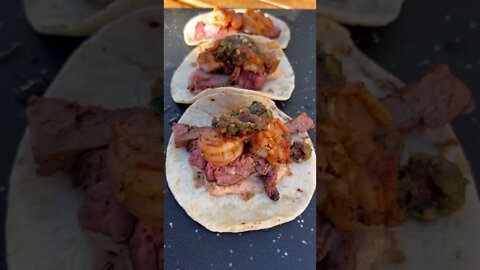 Grilled surf and turf tacos