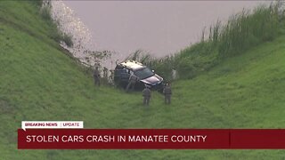Stolen cars crash in Manatee County