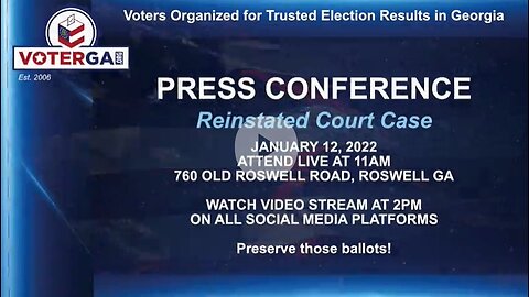 DON'T MISS TOMORROW'S PRESS CONFERENCE!