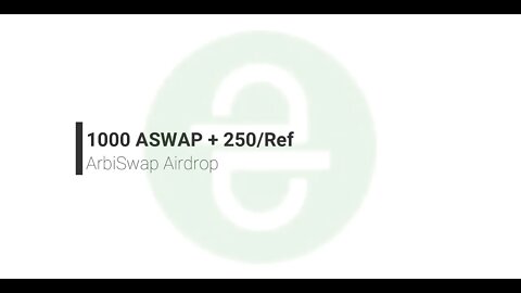 Finalizado - Airdrop - Arbiswap - 1000 ASWAP - 08/10/2020