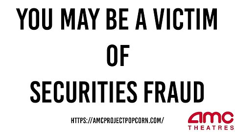 Are you a victim of securities fraud? #amc #amcstock