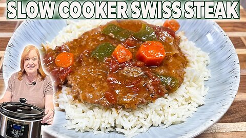 Slow Cooker TENDER SWISS STEAK in the Crockpot DINNER IDEAS