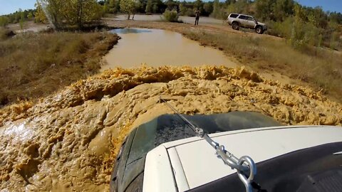 Sketchy Mud Bog and Water Crossing in FJ Cruiser