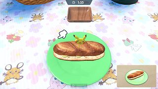 Pokémon Scarlet: making a sandwich.