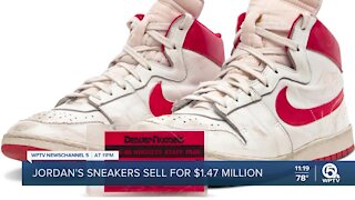Michael Jordan's game-worn shoes sell for $1.47 million at auction