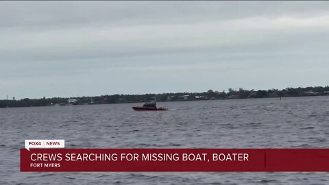 Crews searching Caloosahatchee River for a missing boater