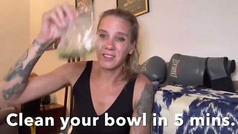 Clean a bowl in 5 mins.