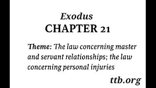 Exodus Chapter 21 (Bible Study)