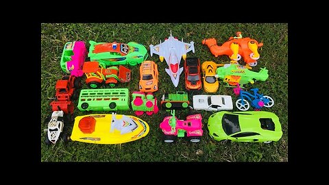 ATV Bike,Double Bus,Helicopter,F16,Super Car,Police Car,Bicycle,Bulldozer,RC Boat 🚤 🚁