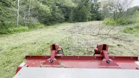 Ventrac 4500Y diesel with tough cut chopping up sticks and wrapping up the job.