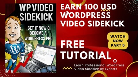 Earn 100 USD everyday With WordPress Video Sidekick II Part 5 @Pragyesh Ranjan ​#EARNMONEYONLINE