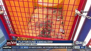 Playground vandals cause thousands in damage