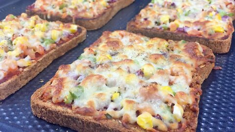Bread Pizza Recipe • How To Make Pizza Bread Recipe • Homemade Pizza Toast • Best Pizza On Toast