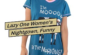 Lazy One Women's Nightgown, Funny V-Neck Sleep Shirt for Women