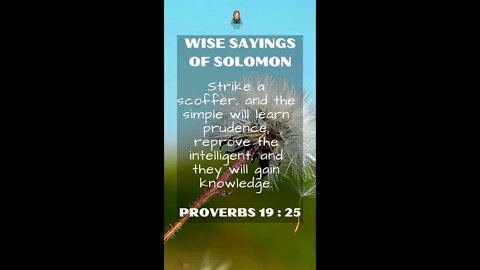 Proverbs 19:25 | NRSV Bible - Wise Sayings of Soloimon