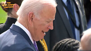 "Curiouser and curiouser!" Biden has a huge bruise on his face.