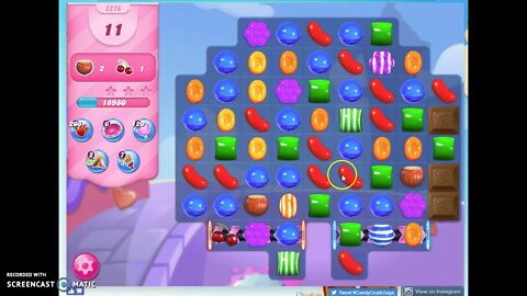 Candy Crush Level 2278 Audio Talkthrough, 2 Stars 0 Boosters