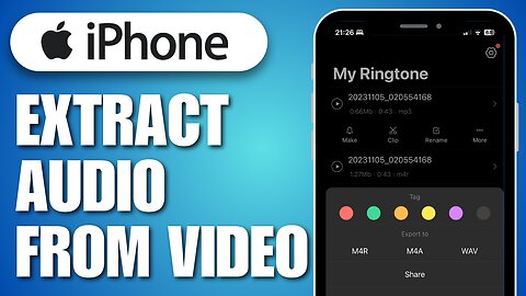 How To Extract Audio From Video On iPhone