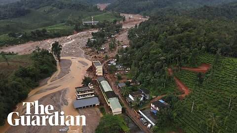 Drone footage shows aftermath of deadly landslide in Kerala, India