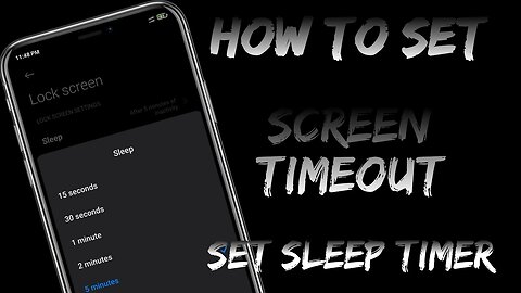 How To Set Screen Timeout | Screen Timeout settings | Set Sleep Timer | Mj Tuber | Screen Timeout