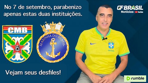 No 7 de setembro deste ano, parabenizo apenas duas instituições, vejam quais são!