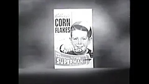 Corn Flakes Cereal Commercial with Flying Superman Prize