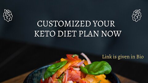 Customized your keto diet plan now