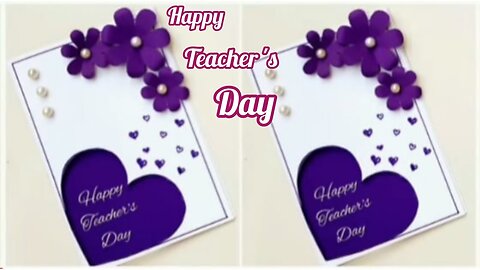 Happy Teacher Day Greeting Card / Paper Craft Idea / Happy Teacher Day Card / Easy And Simple Card