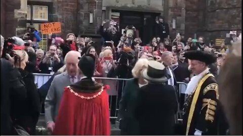 King Charles and his wife Camilla Bombarded with eggs in York!