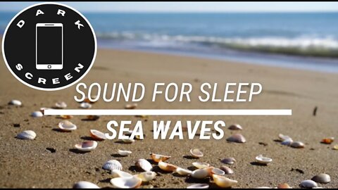 Sound for sleep Sea Waves on Dark Screen 3 hours
