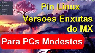 Pin Linux OS (antiX/MX Linux 21 Spin) Uma versão leve do MX Linux LXDE