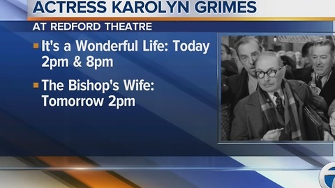 Screening of "It's A Wonderful Life," meet-&-greet with Karolyn Zuzu Grimes at Redford Theatre