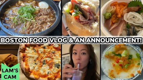 🚗 Boston Food Vlog + an ANNOUNCEMENT! (During COVID) | Lam’s Cam - Vlog 05 | Rack of Lam