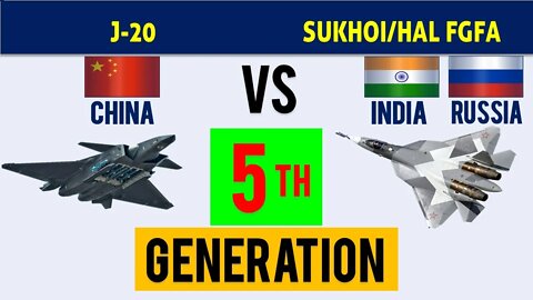 J-20 vs Sukhoi/HAL FGFA comparison 5th generation fighter | China vs India Russia चीन बनाम भारत जे