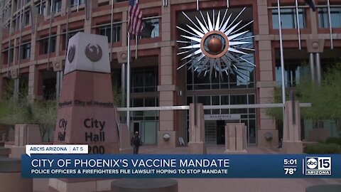 Phoenix police, firefighters join lawsuit against vaccine rule