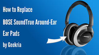 How to Replace BOSE SoundTrue Around-Ear Headphones Ear Pads / Cushions | Geekria