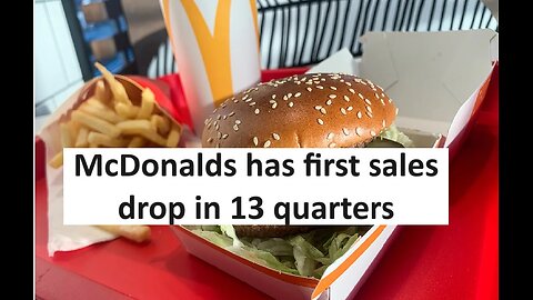 McDonalds sales dip a first in 13 quarters