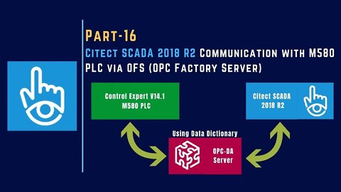 Part-16 | Citect SCADA Communication with M580 PLC via OFS | OPC-DA | Data Dictionary |